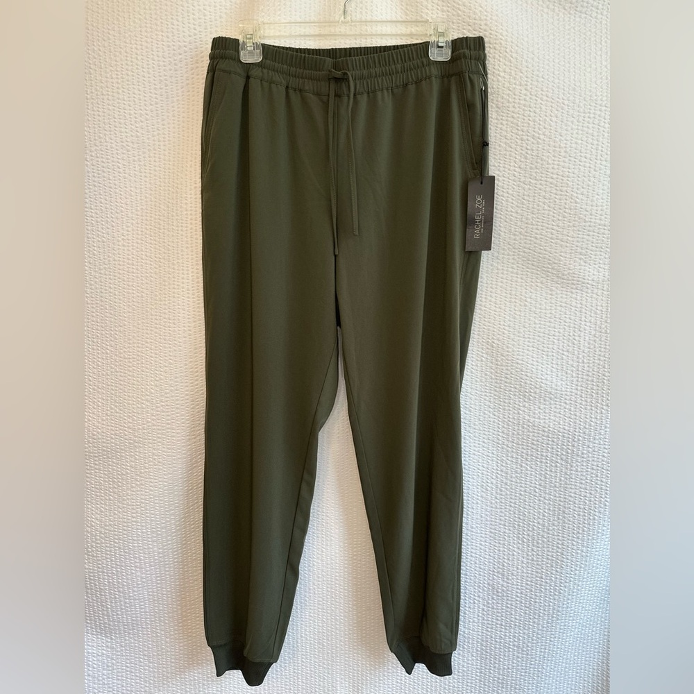 RACHEL ZOE Olive Green Jogger Pants Size 10 NWT Stretch Pull On Casual Travel